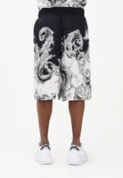 VERSACE JEANS COUTURE Shorts nero da uomo con stampa Wave Couture 80GAD10BNS787 V22 VERSACE JEANS COUTURE 