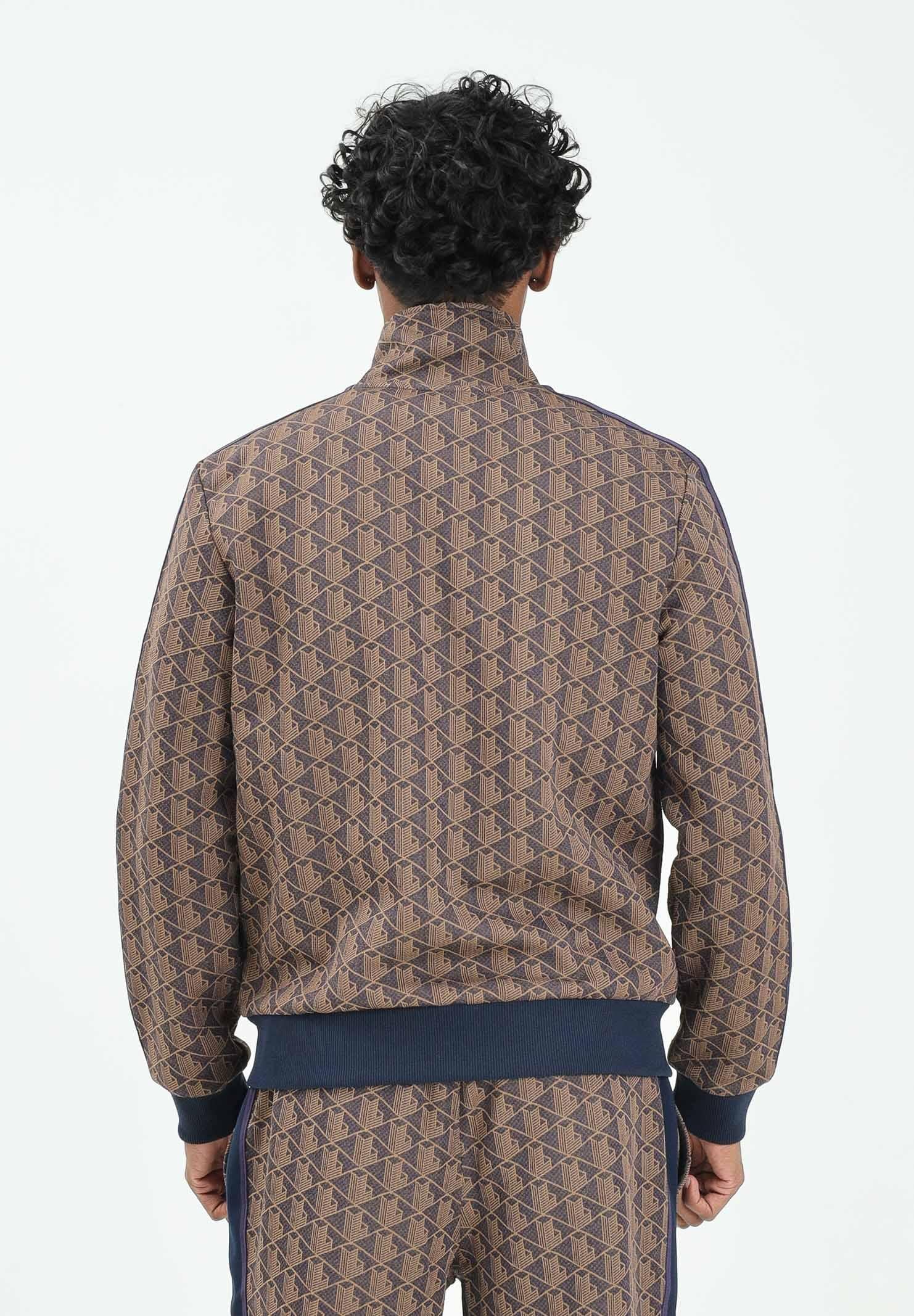 LACOSTE Felpa con zip Paris marrone da uomo SH1368 9I4 LACOSTE 