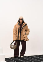 BARROW Piumino color cammello per uomo e donna con peluche orsetto coordinato F5BWUAPF014 BW037 BARROW 