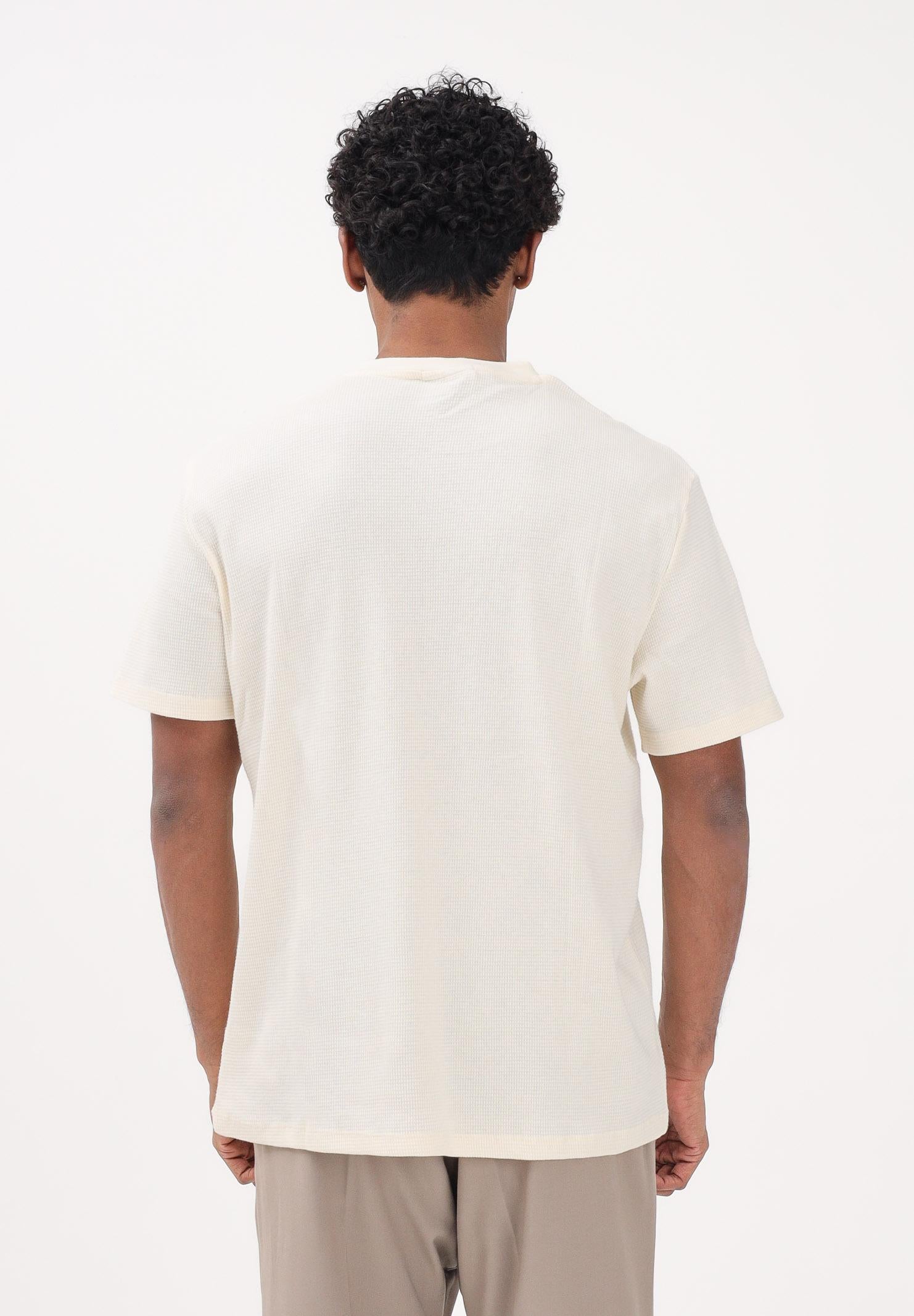 CALVIN KLEIN JEANS T-shirt a manica corta panna da uomo con patch logo LV04RD008G F7J CALVIN KLEIN JEANS 