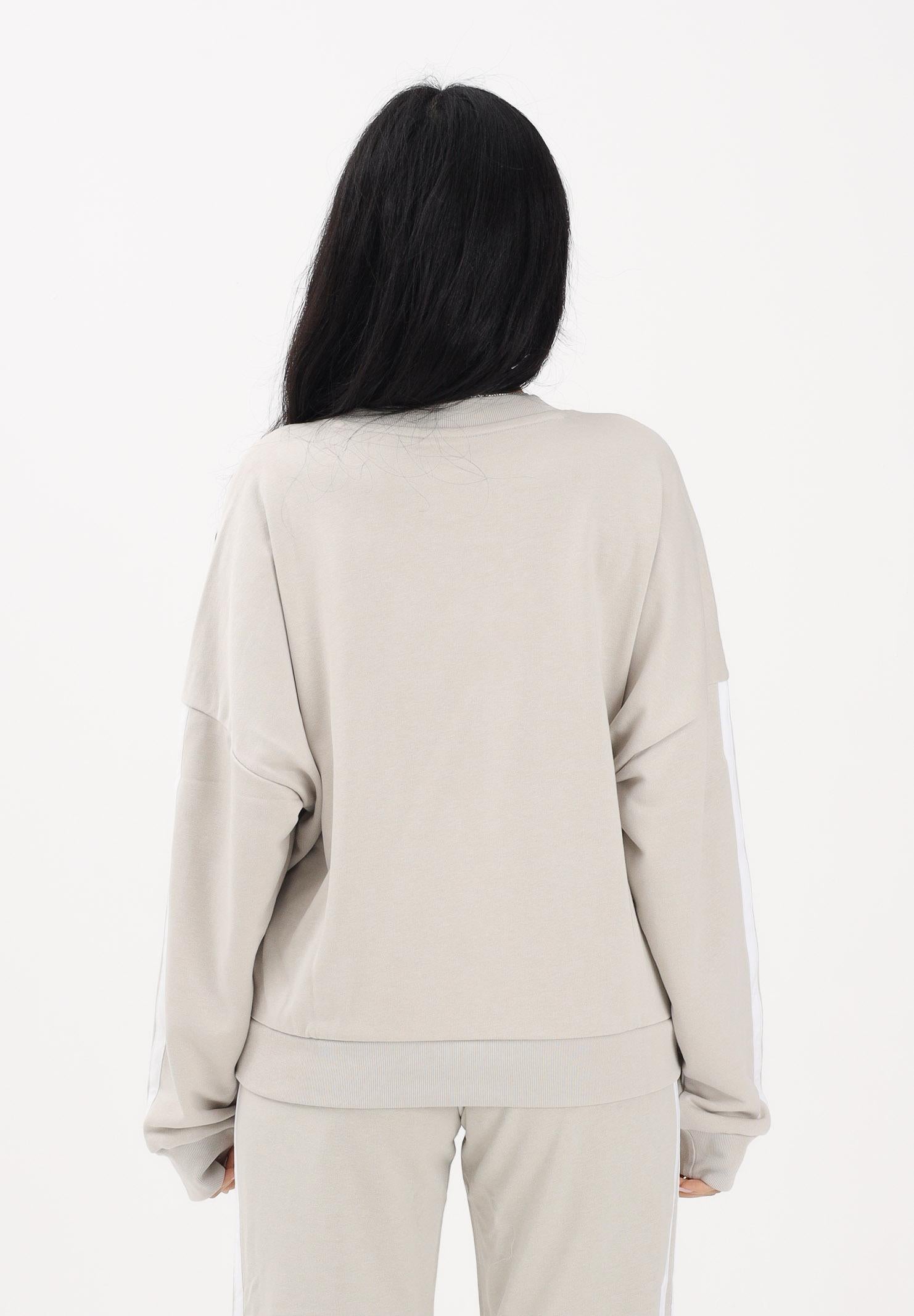 ADIDAS PERFORMANCE Felpa girocollo ESSENTIALS 3-STRIPES FRENCH TERRY beige da donna JE0014 . ADIDAS PERFORMANCE 