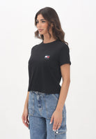 TOMMY JEANS T-shirt a manica corta nera da donna con maxi logo DW0DW21423BDS  TOMMY JEANS 