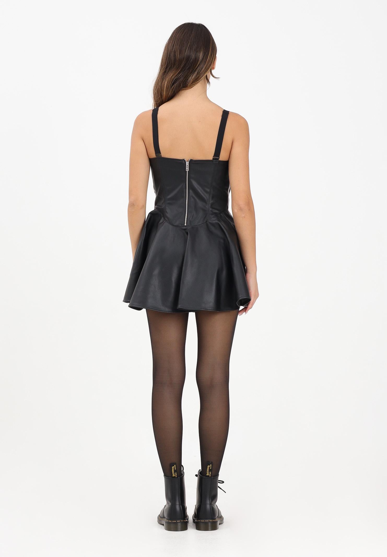 ADIDAS ORIGINALS Abito corto Adidas x Jeremy Scott Pride Faux-Leather nero da donna JW0833  ADIDAS ORIGINALS 