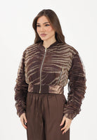 JUST CAVALLI Bomber marrone da donna con fantasia animalier 80PAS413CJDP6 R83 JUST CAVALLI 