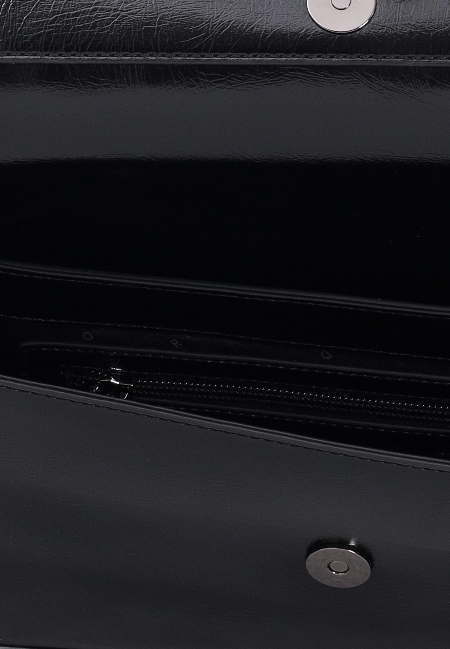 RICHMOND Borsa a spalla nera da donna con logo metallico UWA25303BO BL RICHMOND 