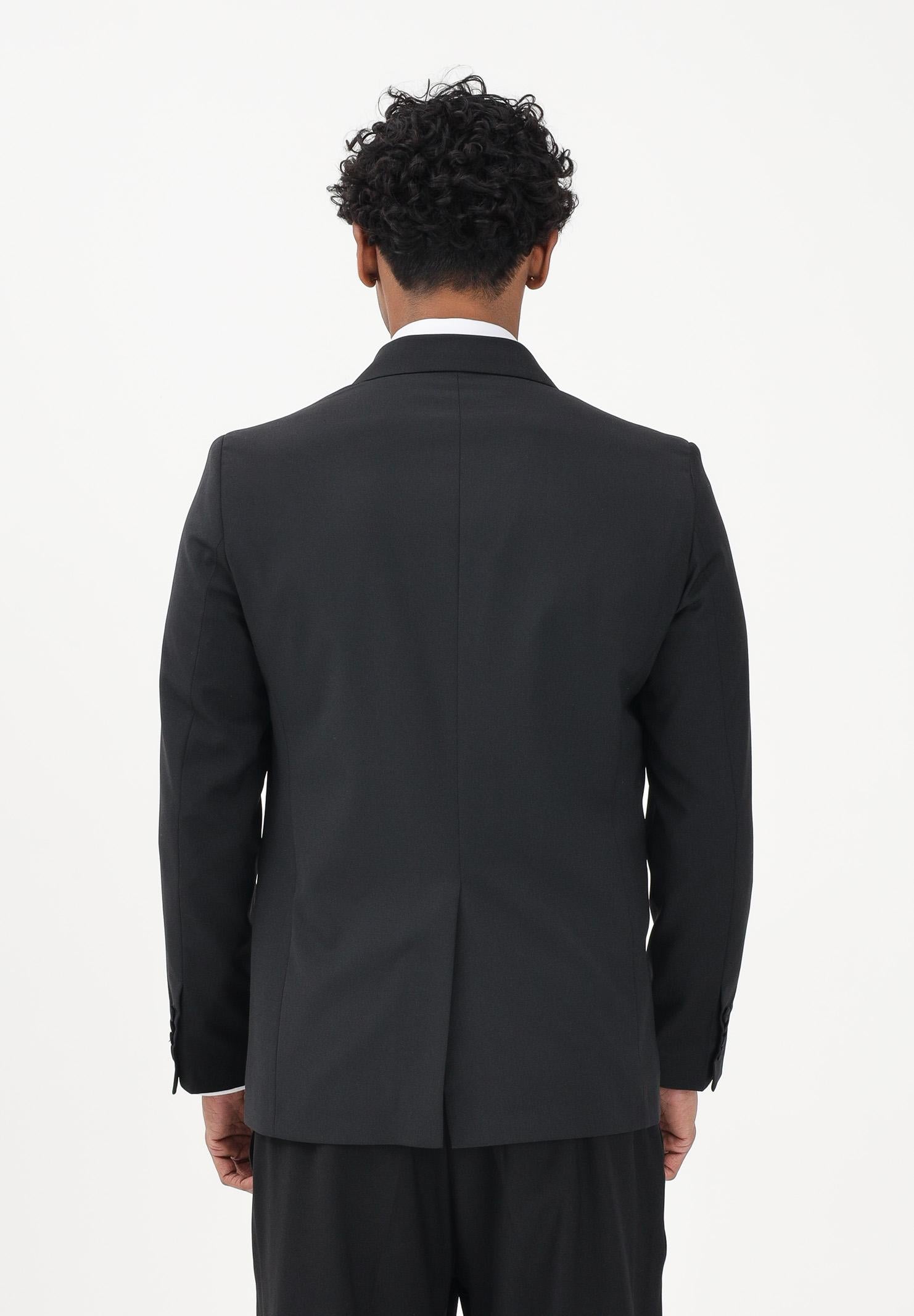 I'M BRIAN Giacca doppiopetto nera da uomo con rever in raso GIA3661 009 I'M BRIAN 