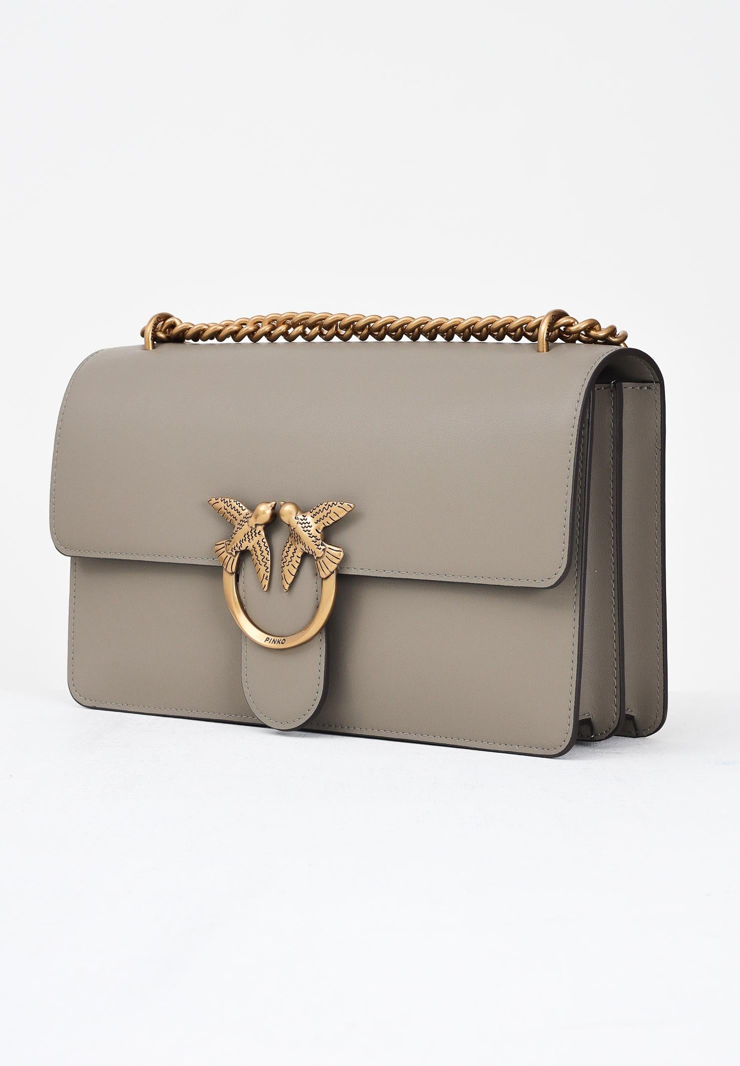 PINKO Borsa a tracolla Classic Love Bag One in morbida pelle mano seta noce da donna 100941A0F1 I68Q PINKO 