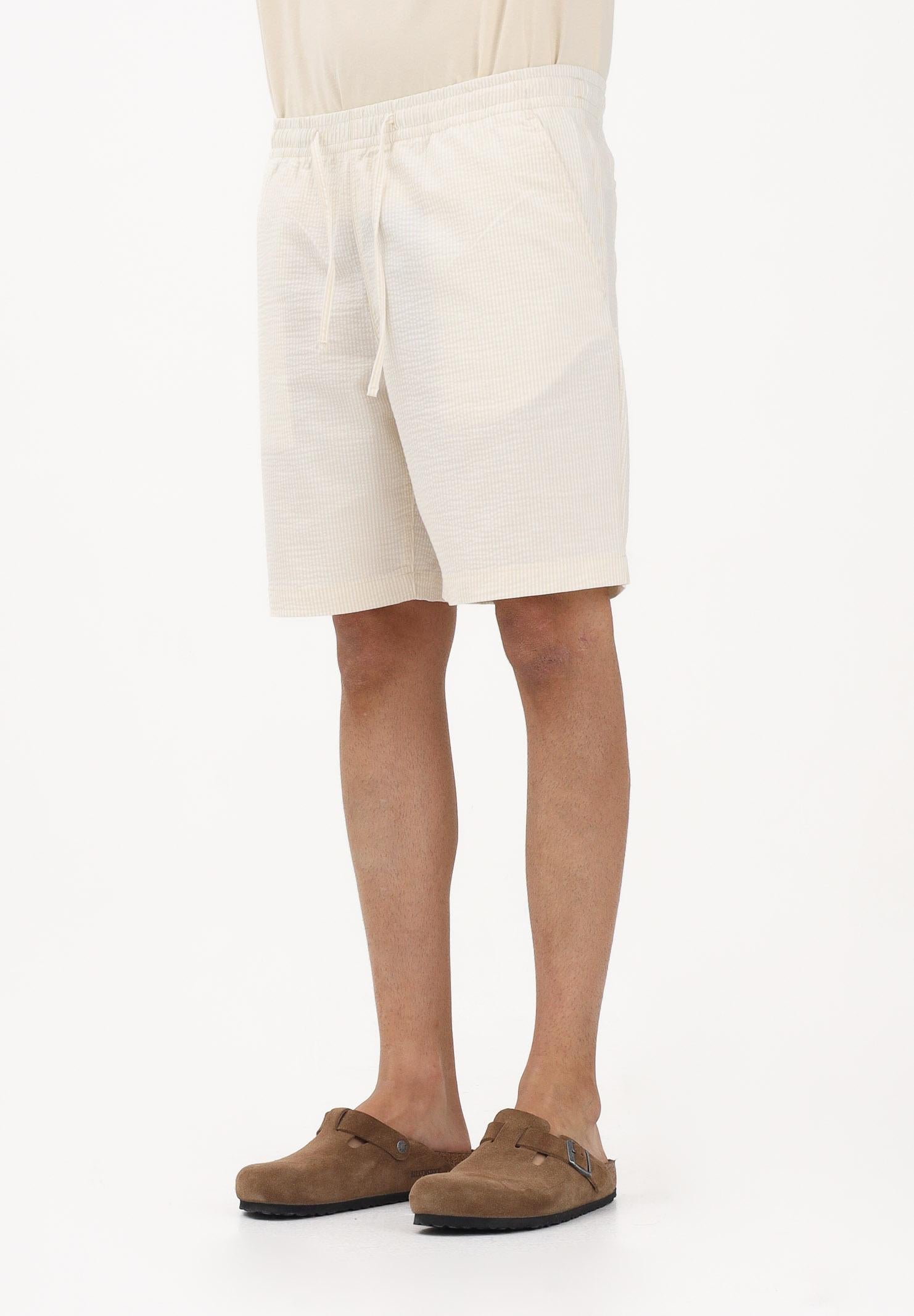 LACOSTE Shorts panna da uomo in seersucker di cotone GH1977 FM0 LACOSTE 