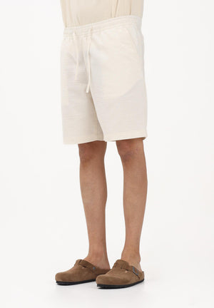 LACOSTE Shorts panna da uomo in seersucker di cotone GH1977 FM0 LACOSTE 
