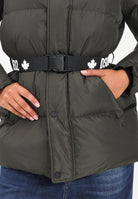 DSQUARED2 Piumino verde oliva per donna e bambina con cintura logata DQ2439D00BN DQ518 DSQUARED2 