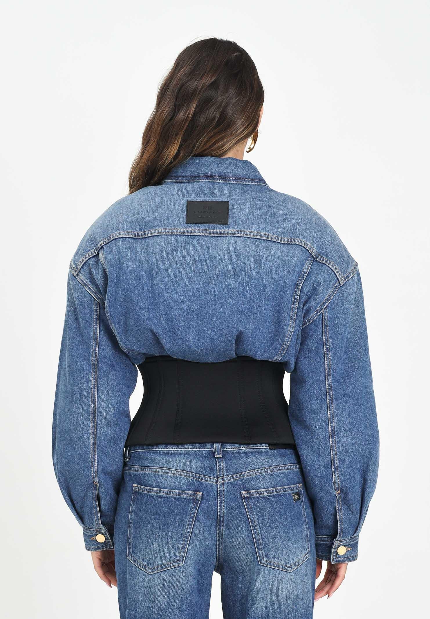 ELISABETTA FRANCHI Giubbotto in denim blu da donna BJ40N56E2 EI1 ELISABETTA FRANCHI 
