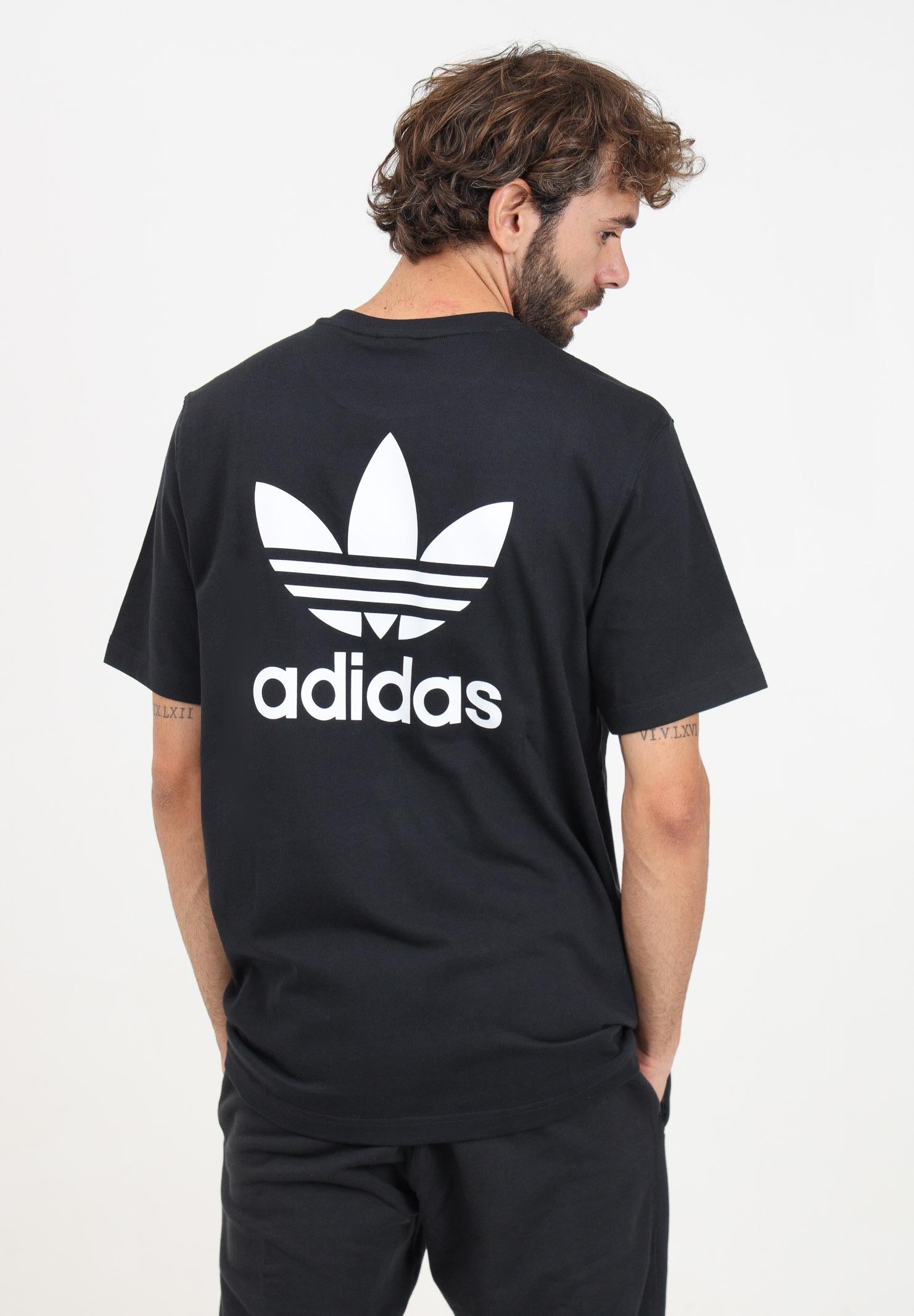 ADIDAS ORIGINALS T-shirt a manica corta Adicolor Classics Back+Front Trefoil Boxy nera da uomo II5760 . ADIDAS ORIGINALS 