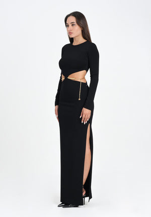 ELISABETTA FRANCHI Abito lungo nero da donna con snake gioiello AM24S56E2 110 ELISABETTA FRANCHI 