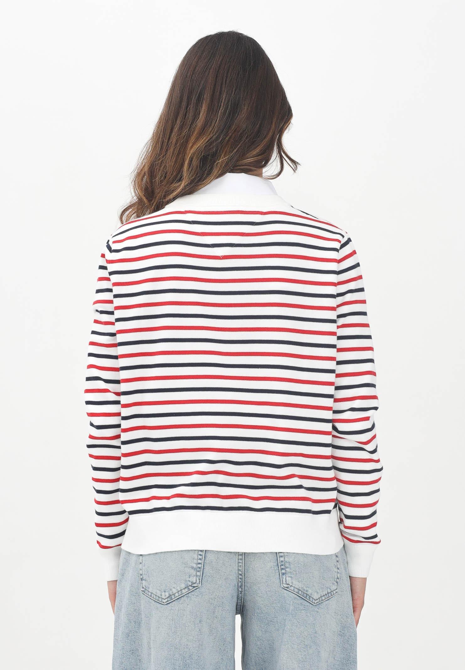 TOMMY JEANS Maglioncino bianco da donna con motivo a righe DW0DW198880FG  TOMMY JEANS 