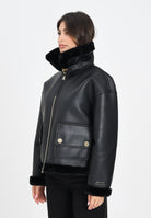 ARMANI EXCHANGE Montone nero da donna con interno e profili in eco-pelliccia XW000713AF16389 UC001 ARMANI EXCHANGE 