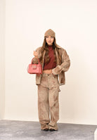 I'M BRIAN Giacca da uomo in velluto a coste color beige effetto tie-dye GIU3463 0025 I'M BRIAN 