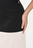 PATRIZIA PEPE Gonna midi nera e panna da donna in misto viscosa 8G0514A498 FG53 PATRIZIA PEPE 