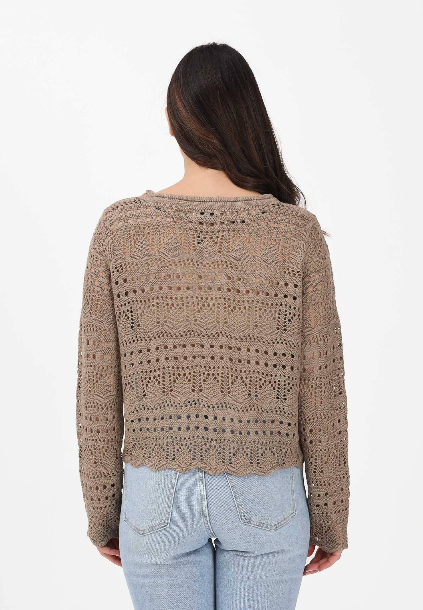 JDY Maglia traforata fango da donna 15287384 GR JDY 