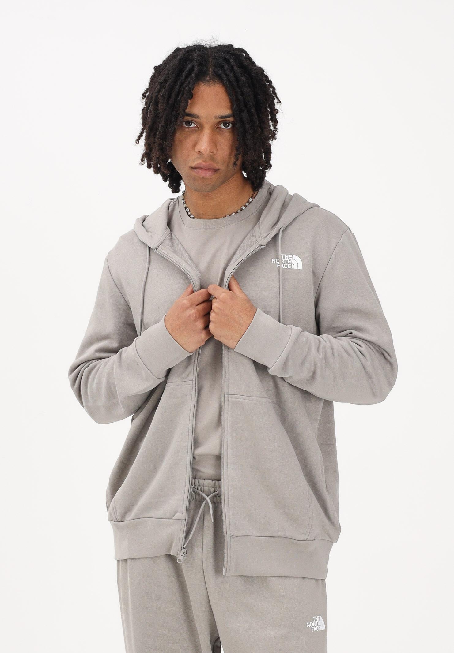 THE NORTH FACE Felpa con zip Simple Dome Light Regular fango da uomo NF0A8GQ72MB1 . THE NORTH FACE 