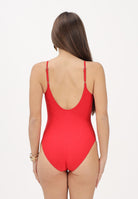 RALPH LAUREN Costume intero rosso da donna con logo all-over 21685304 RE RALPH LAUREN 