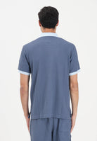 ADIDAS ORIGINALS Polo a manica corta WAFFLE KNIT blu soft da uomo KX1230 . ADIDAS ORIGINALS 