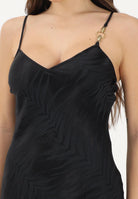 JUST CAVALLI Abito midi nero da donna con motivo Tiger Skin 80PAO925N0726 899 JUST CAVALLI 