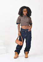 LACOSTE Polo a manica corta marrone da uomo in jacquard con monogramma DH1417 9I4 LACOSTE 