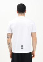 EA7 T-shirt a manica corta bianca da uomo con stampa logo 8NPT25PJVPZ 1100 EA7 