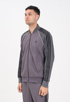 ADIDAS ORIGINALS Felpa con zip SST grigia da uomo JY1295  ADIDAS ORIGINALS 