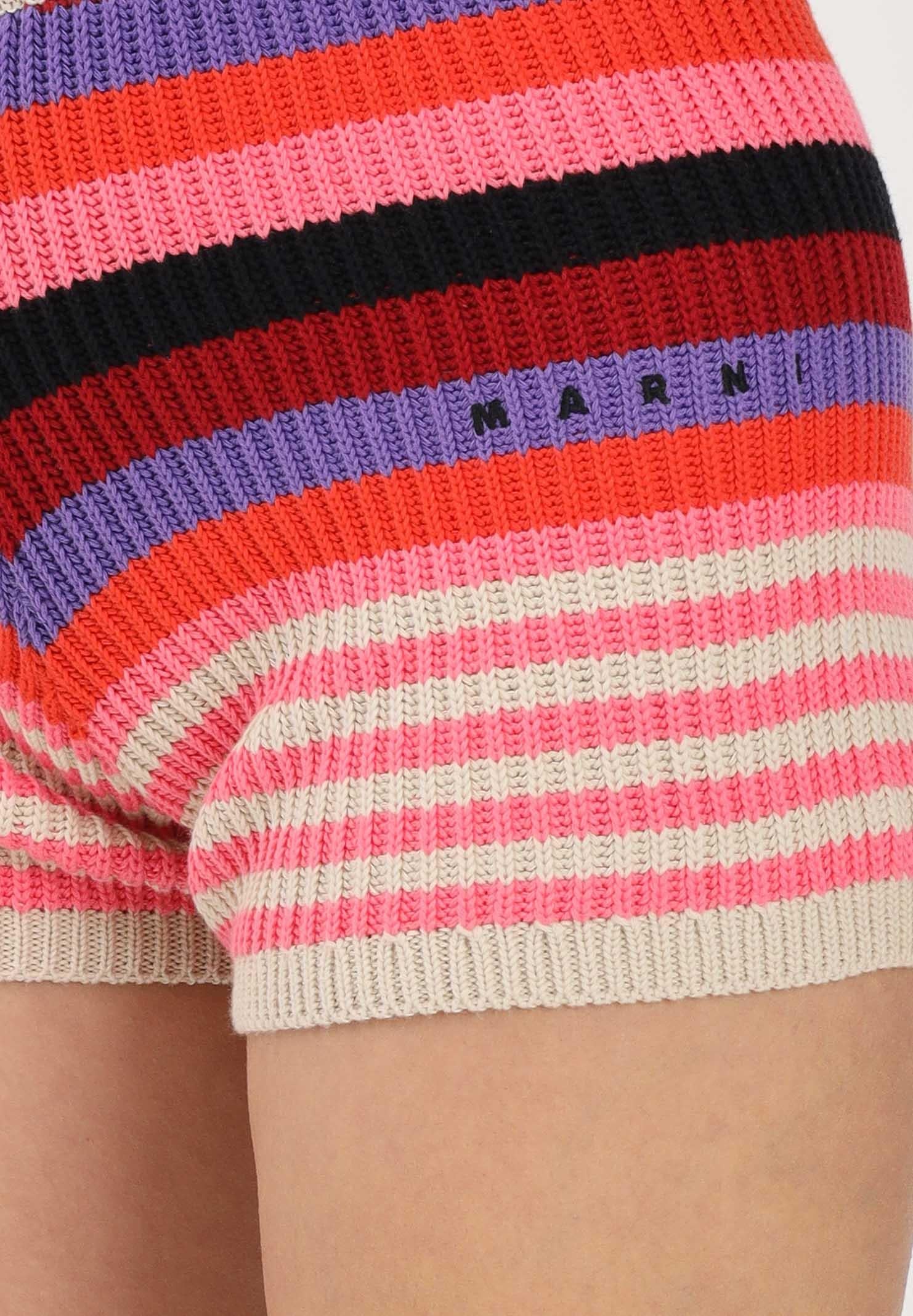 MARNI Shorts multicolore per donna, ragazze e bambine con logo M01751M00X1 0MC77 MARNI 