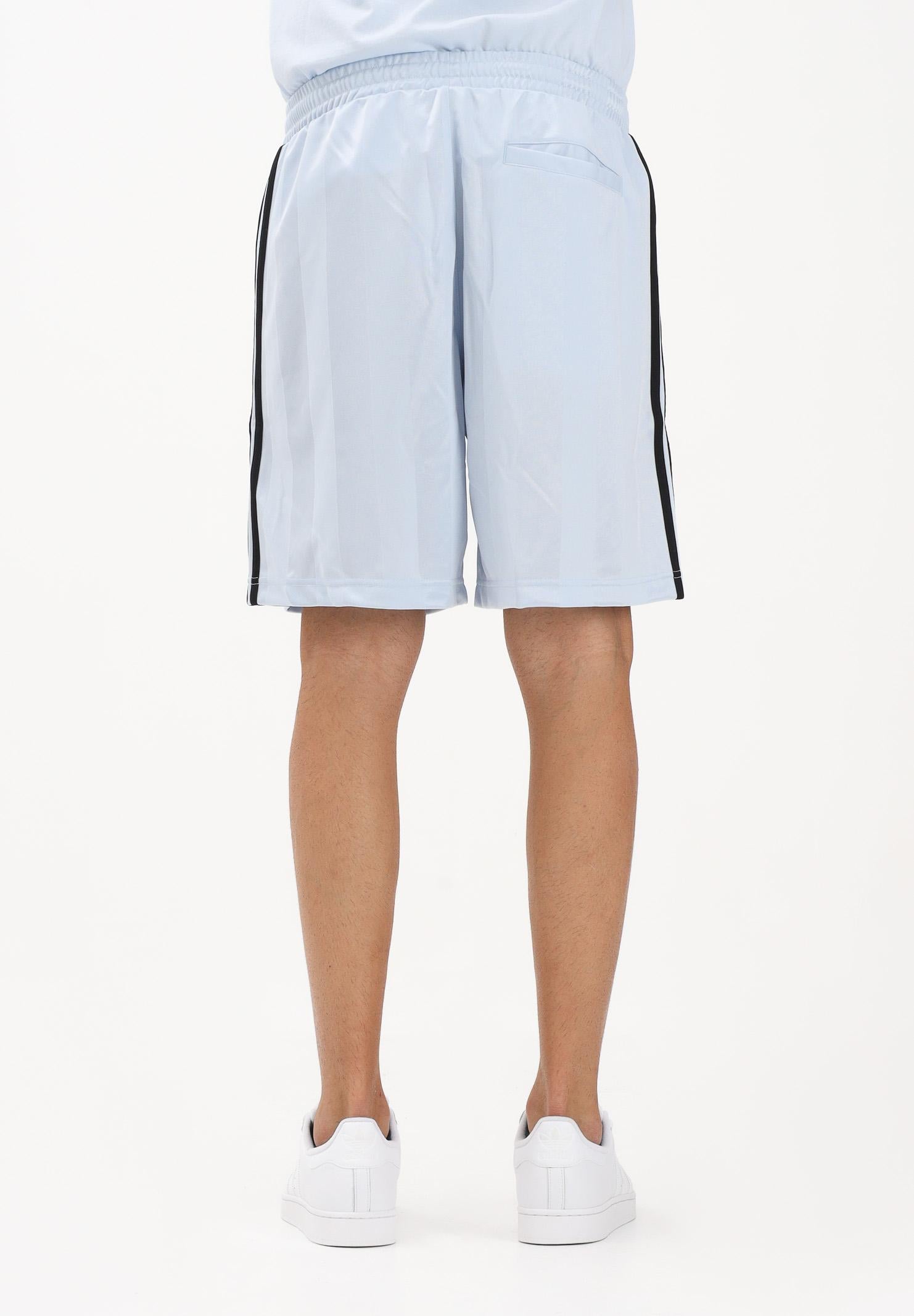 ADIDAS ORIGINALS Shorts sportivo 3-STRIPES LOOSE ENGINEERED celeste e nero da uomo KE2468 . ADIDAS ORIGINALS 