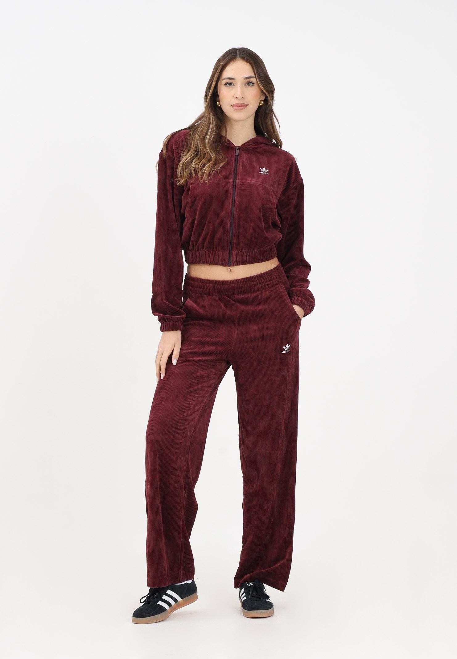 ADIDAS ORIGINALS Pantalone sportivo ESS TP bordeaux da donna KE1115 . ADIDAS ORIGINALS 
