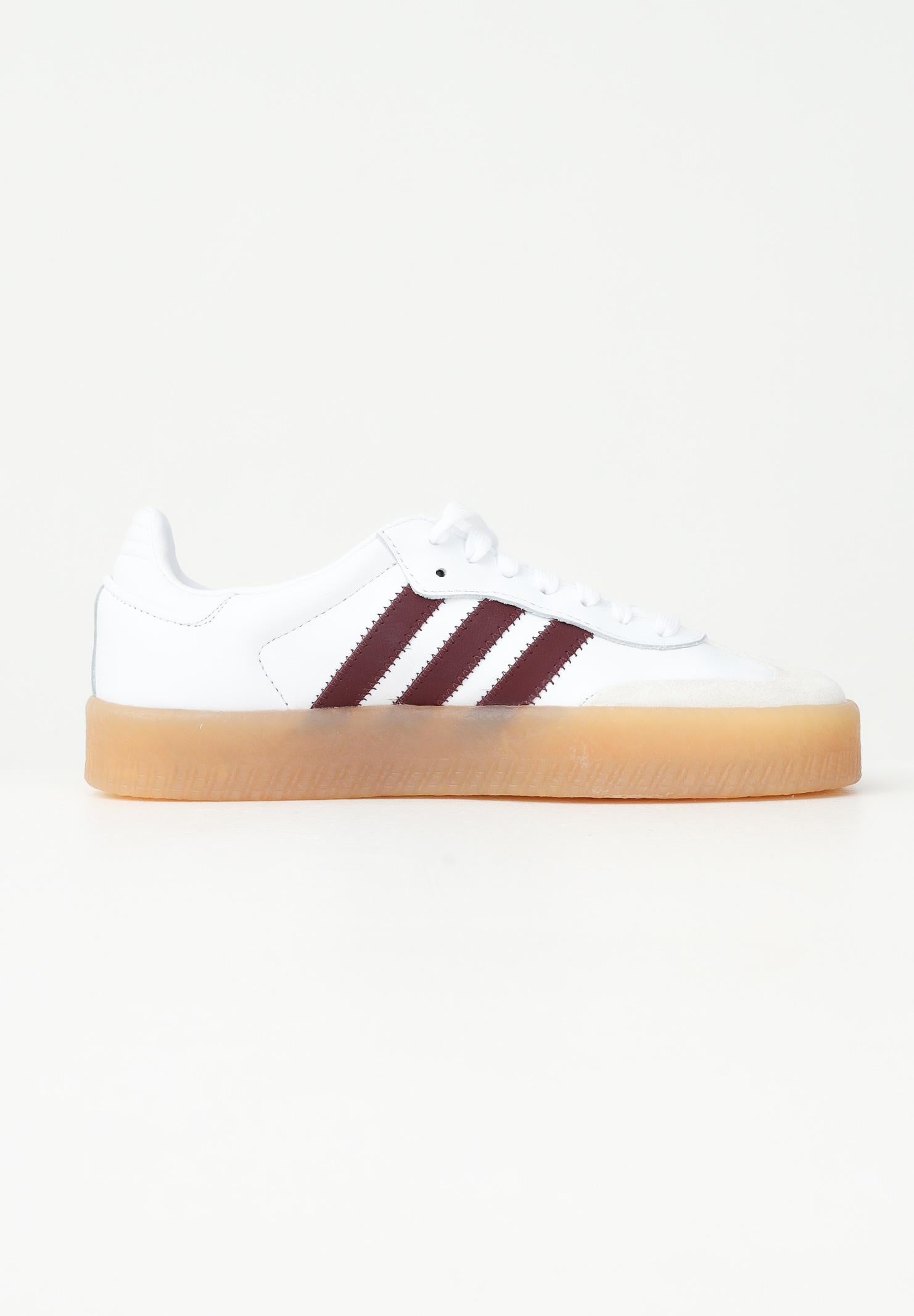 ADIDAS ORIGINALS Sneakers Sambae bianche e bordeaux da donna JP5610 . ADIDAS ORIGINALS 