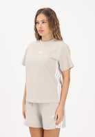 ADIDAS PERFORMANCE T-shirt a manica corta Essentials 3-Stripes beige da donna JE1237 . ADIDAS PERFORMANCE 