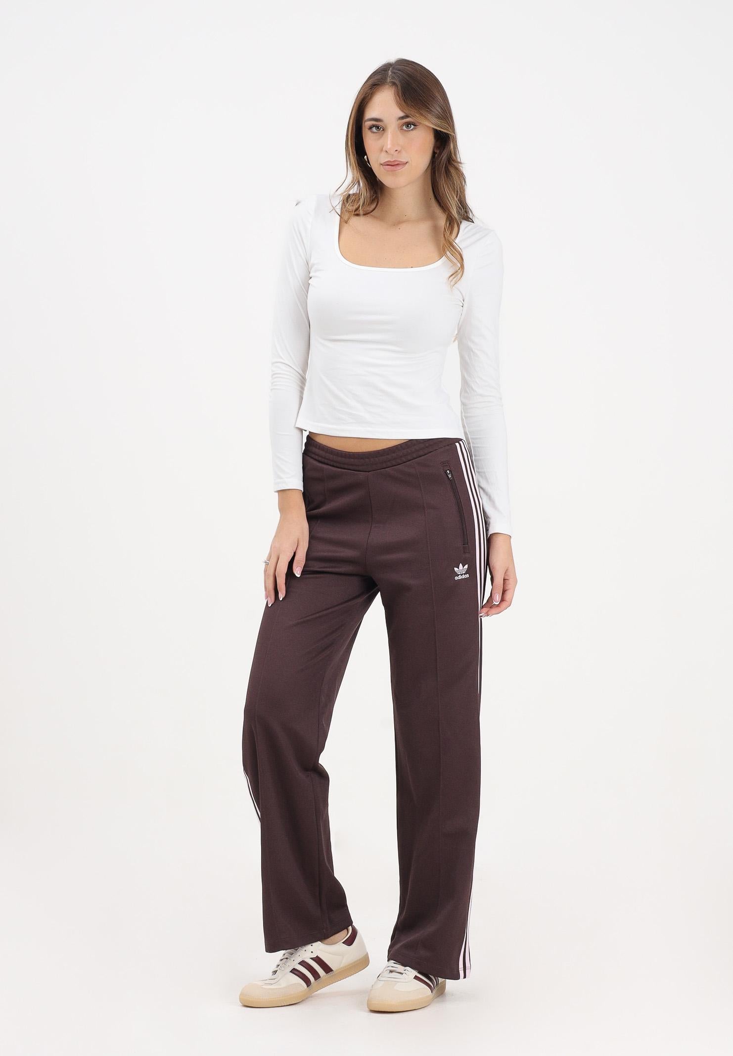 ADIDAS ORIGINALS Pantalone sportivo adicolor Classic Firebird Loose marrone e rosa da donna IR6093  ADIDAS ORIGINALS 