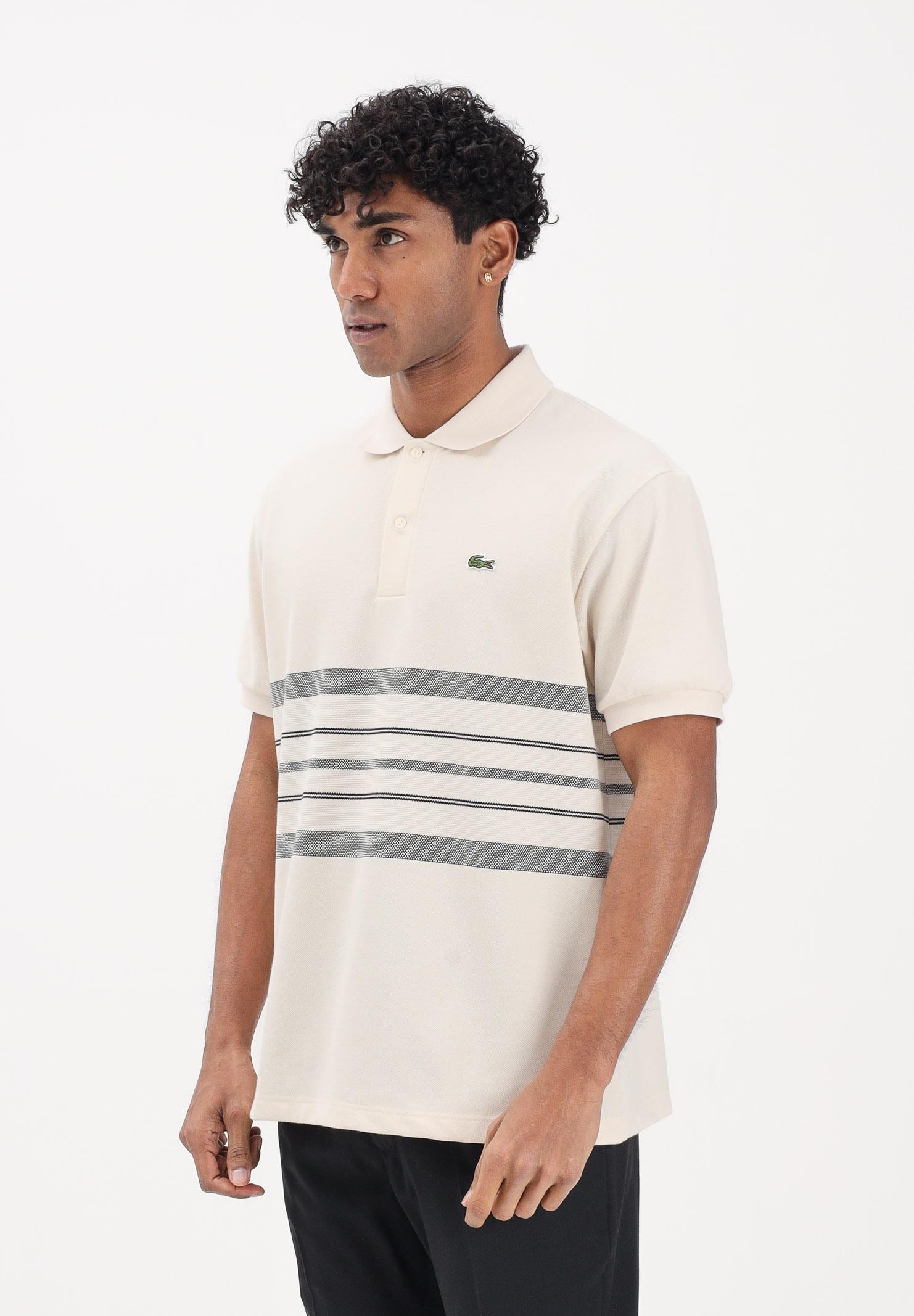 LACOSTE Polo a manica corta Made In France beige da uomo PH0723 XFJ LACOSTE 