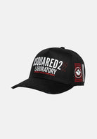 DSQUARED2 Cappello con visiera nero per uomo e donna con logo Laboratory DQ3118D00YT DQ900 DSQUARED2 