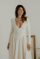 SANTAS Abito midi DOUCEUR avorio da donna PV2603 PA SANTAS 