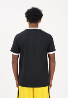 ADIDAS ORIGINALS T-shirt a manica corta 3-Stripes Slim Ringer nera da uomo KF0417 . ADIDAS ORIGINALS 