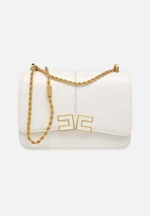 ELISABETTA FRANCHI Borsa a tracolla avorio da donna con logo BS91A61E2 360 ELISABETTA FRANCHI 