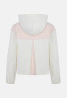 JORDAN Felpa con zip in tessuto utility bianca da bambina con logo 45D693 W3Z JORDAN 