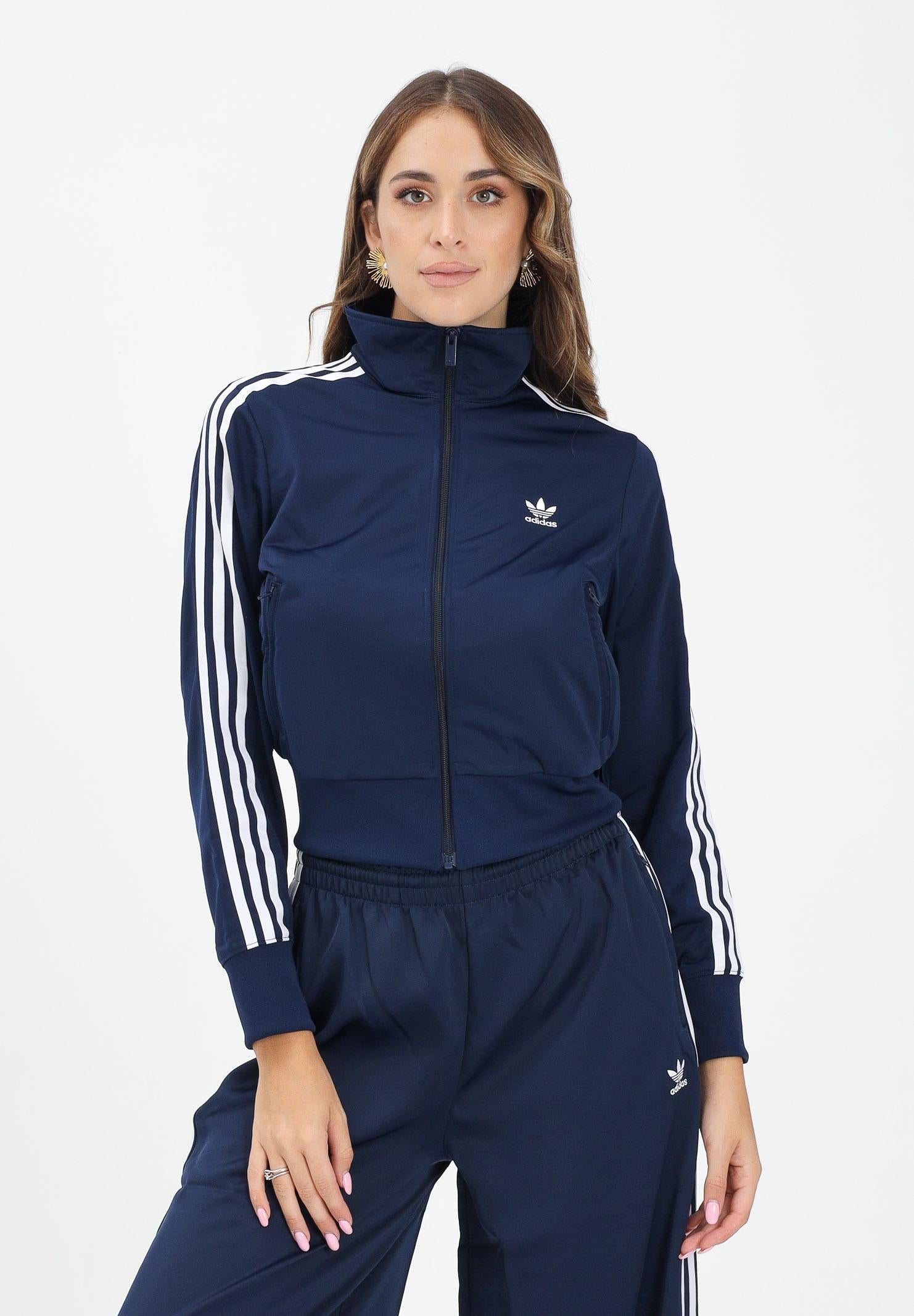 ADIDAS ORIGINALS Felpa con zip Adicolor Classics Firebird blu da donna JC8263  ADIDAS ORIGINALS 