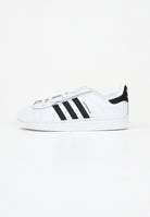 ADIDAS ORIGINALS Sneakers Superstar II Elastic Lace bianche e nere da neonato JH9984 . ADIDAS ORIGINALS 