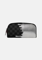 SPRAYGROUND Astuccio Silver Side Drip Black Check nero e argento per uomo e donna 910B8927NSZ . SPRAYGROUND 