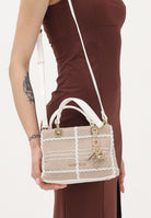MARC ELLIS Borsa a mano Krissy S Luxe beige e bianca da donna KRISSY-S-LUXE BE MARC ELLIS 