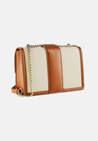 ARMANI EXCHANGE Borsa a tracolla beige e cuoio da donna con fibbia logo XW000070AF22570 M6261 ARMANI EXCHANGE 