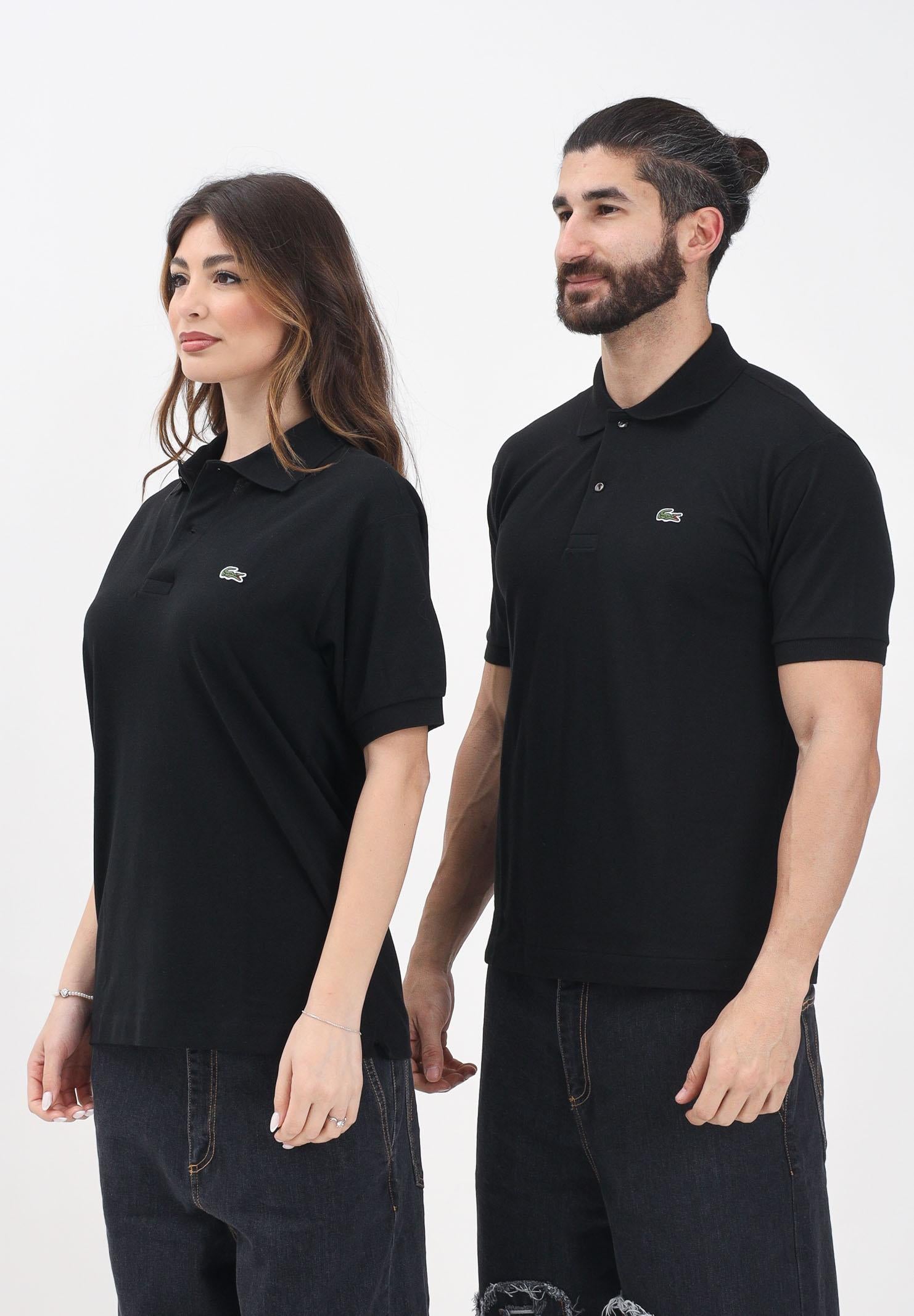 Polo Lacoste Nera Uomo Donna: Logo Coccodrillo