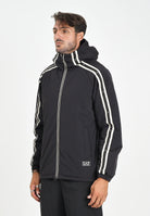 EA7 Piumino nero da uomo con bande logate 7M000975AF16828 UC001 EA7 