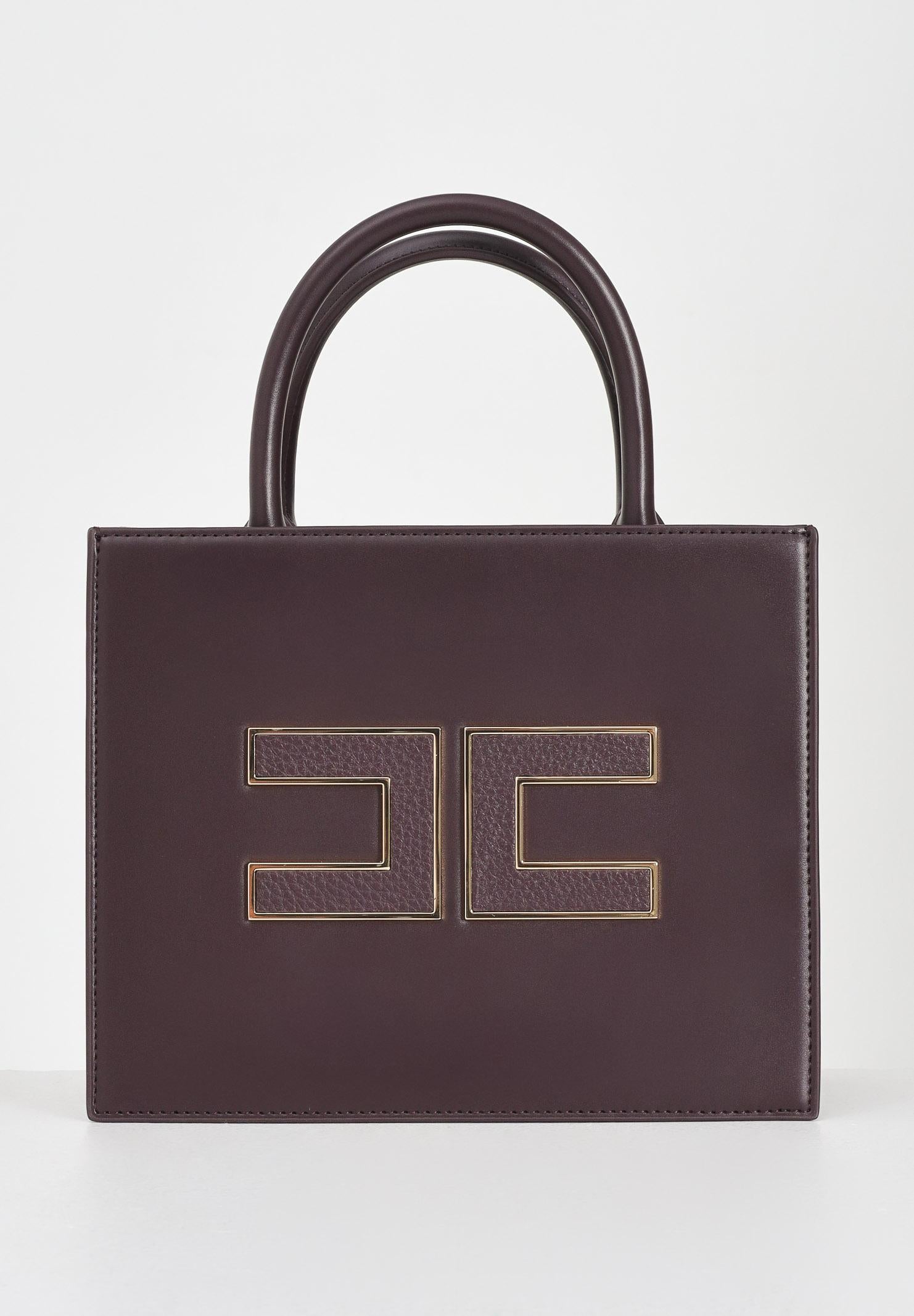 ELISABETTA FRANCHI Tote piccola bordeaux da donna con logo BS33A56E2 EA4 ELISABETTA FRANCHI 