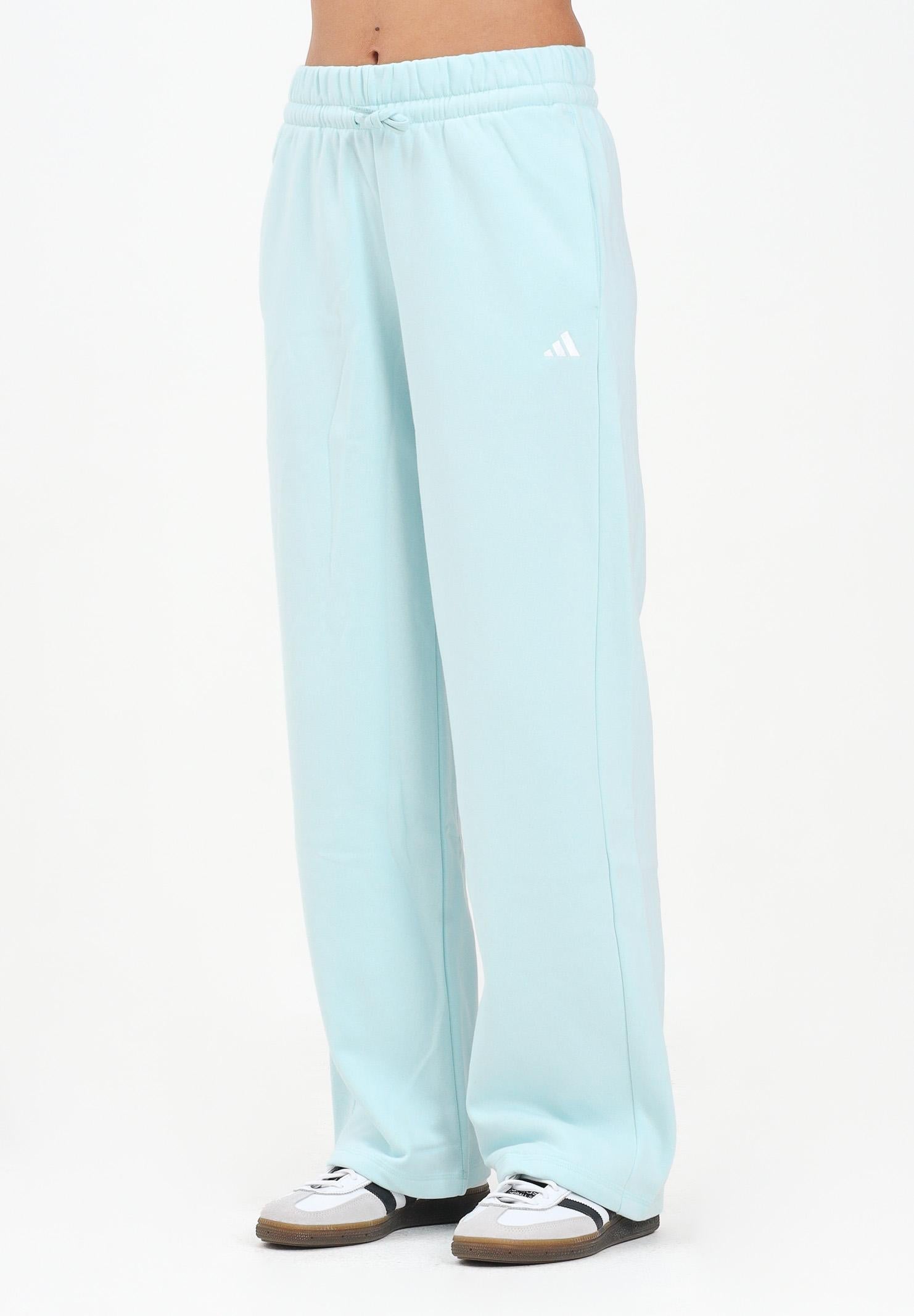 ADIDAS PERFORMANCE Pantalone sportivo Essentials Small Logo Feel Cozy Open-Hem turchese da donna JV7285  ADIDAS PERFORMANCE 